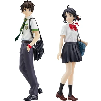 22CM Anime Numele Tău Figura Tachibana Taki Miyamizu Mitsuha Uniformă în Picioare Model de Jucării pentru Copii din PVC Cadou Papusa de Colectie