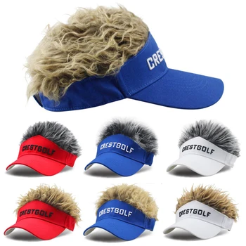 Noutatea Golf Șapcă De Baseball Părul Fals, Femei Și Bărbați Respirabil Parasolar Peruca Pălărie Sport Consumabile