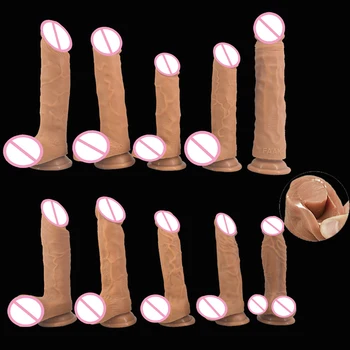 FAAK 8 inch vibrator realist penis realiste dublă densitate strat de silicon jucarii sexuale masiv penis cu ventuza