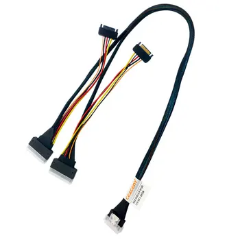 Ceacent Slim SAS Cablu X8 SFF8654 la 2*SFF8639 Slim SAS să NVMe U. 2 ,100 CM