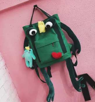 2018usa desene animate Frog Prince stil monstru 3D rucsac student de moda sac individualitatea
