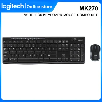 Logitech MK270 Mouse Wireless Keyboard Logitech Combo De 2,4 GHz Receptor USB Abandonului școlar-Conexiune Gratuită Pentru PC, Laptop Utilizarea Acasă