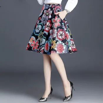 Jupe Femme Epocă De Imprimare De Înaltă Talie Fusta Plisata Femei De Primavara Toamna Coreean Florale Harajuku Mini-Fuste Faldas Mujer Moda 2022