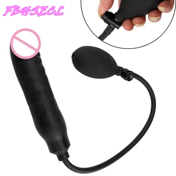 FBHSECL Gonflabil Urias Penis artificial cu Pompa Anal Plug Penis Fals Dop de Fund Jucarii Sexuale pentru Femei Masturbarea femeilor Adulte Produse