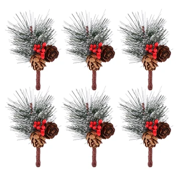 Alege Boabe De Pin De Crăciun Artificial Tulpini Ramură Faux Holly Tree Centerpieces De Masă