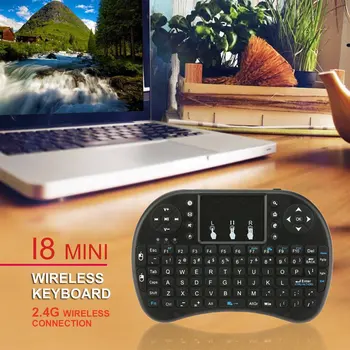2.4 G Wireless Tastatura Mini i8 Air Mouse Tastatura cu Touchpad-ul LED Backlight Multimedia Taste de Control și Joc PC Tastele de Control