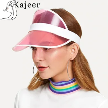 Kajeer Vara Unisex Femei Bărbați Șapcă de Baseball Bomboane de Culoare Transparent Goale de Plastic de Sus PVC Umbrelă de soare Pălărie Parasolar Capace de Biciclete Pălărie