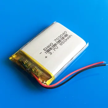 3.7 V 850mAh 703040 lipo litiu polimer baterie reîncărcabilă li-ion baterie pentru MP3 MP4 GPS DVD bluetooth recorder cască e-book foto