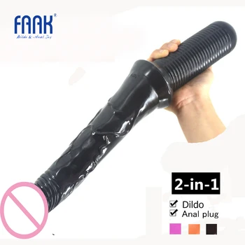 FAAK 16 inch lung vibrator anal plug cu dublă utilizare dublu vibrator mare penis fals sex produsele jucării sexuale pentru femei lesbiene sabia pula pula