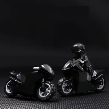 Curse de motociclete MOC de poliție Swat armă militară accesorii playmobil city cifre piese originale Blocuri Model Mini jucarii