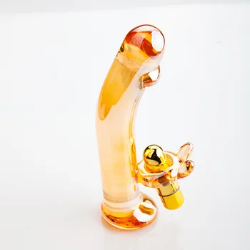 Falus Stimulare Vaginala Sticlă Pyrex Dildo Butt Plug Cu Vibrator Anal Plug Cristal De Sticla Vibrator Pentru Femei Gay Sex Toy