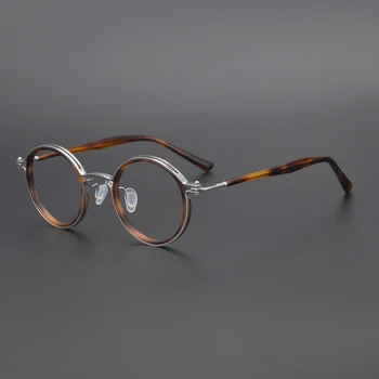 Retro ochelari de soare cadru bărbați Japonia designer de brand rotund optice, ochelari de Miopie Miopie femeile baza de prescriptie medicala ochelari vintage
