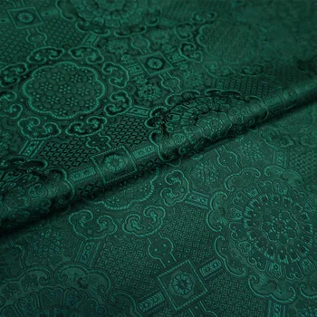 Nou Adânc din Brocart Verde Damasc Jacquard Tesatura de Îmbrăcăminte, Pernă Tapițerie Cortina Haine DIY Mozaic Material DE metru